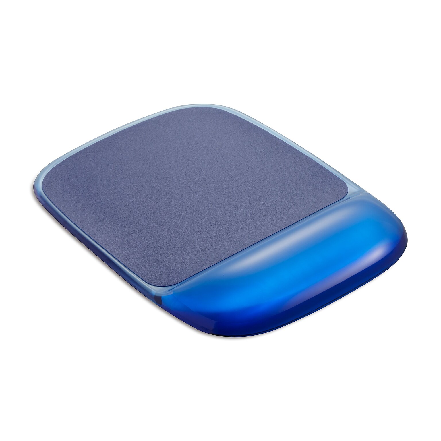 Quill Brand ® Gel Mouse Pad/Wrist Rest Combo, Blue Crystal (18259)