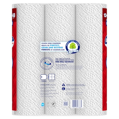 Charmin Ultra Strong Mega Toilet Paper, 2-Ply, White, 198 Sheets/Roll, 12 Rolls/Pack (32173/4170)