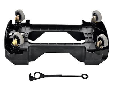 Alpine Industries Rectangular Trash Can Dolly, 200 lb. Weight Capacity, Black (477-DOLLY)