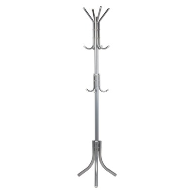 Mind Reader Freestanding Coat Rack, Silver, Metal (COATRACK11-SIL)