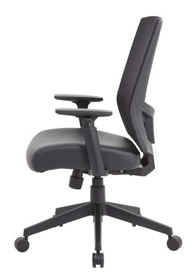 Boss Office Products Mesh/Vinyl Swivel Task Chair, Black (B6044AM-BK)