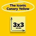 Post-it Super Sticky Notes, 3 x 3, Canary Collection, 90 Sheet/Pad, 10 Pads/Pack (654-10SSCY)