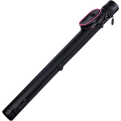 Casemaster Q-Vault Supreme Black with Pink Trim Cue Case (51-0706-12)
