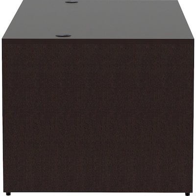 Lorell Essentials 70.9"W PVC Desk, Espresso (LLR18206)
