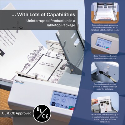 Formax FD 38Xi Automatic Paper Folder, 500 Sheets (FD38XI)