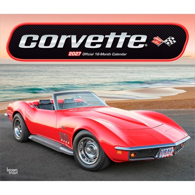 2027 BrownTrout Corvette 14 x 12 Monthly Wall Calendar, Assorted Colors (9798330713165)