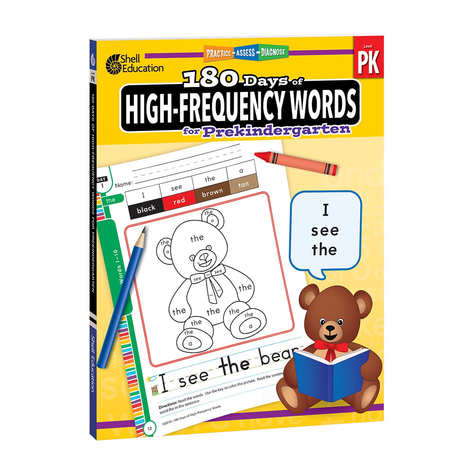 Shell Education 180 Days of High-Frequency Words for Prekindergarten (SEP130219)
