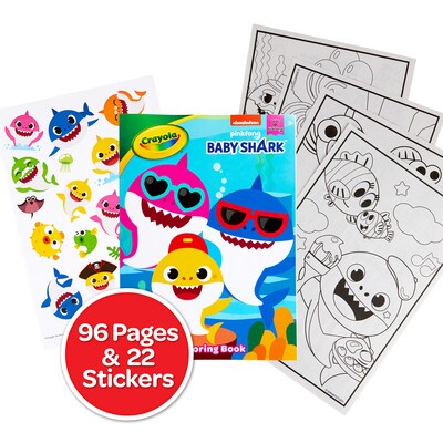 Crayola Baby Shark Coloring Book, 96 Pages, 8/Bundle (BIN042642-8)
