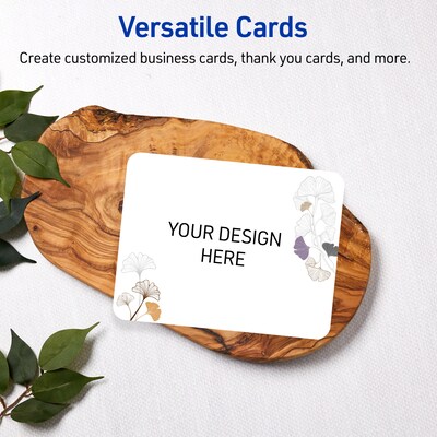 Avery Floral Design Matte Blank Card, White, 20/Pack (S00-F4E)