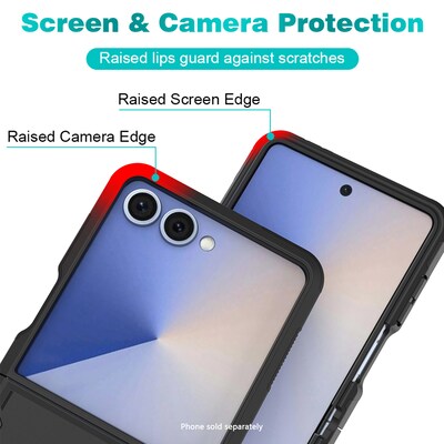 SaharaCase Raider Series Heavy Duty Case for Galaxy Z Flip7, Scorpion Black (CP00864)