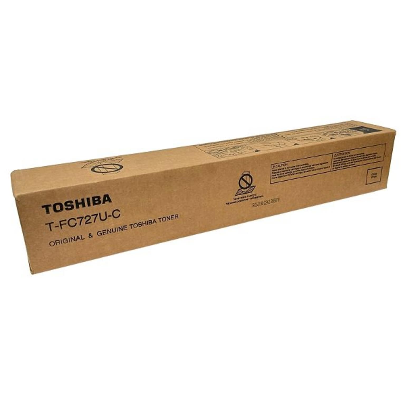 Toshiba TFC727UC Cyan Standard Yield Toner Cartridge, Prints Up to 39,200 Pages (T-FC-727UC)