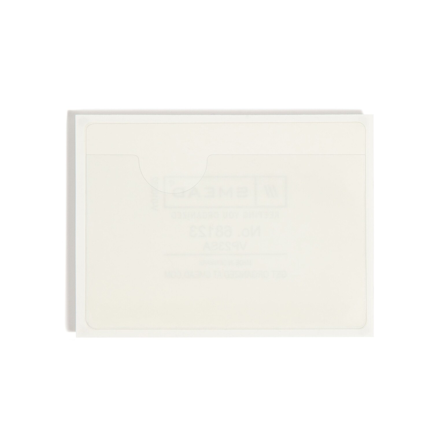 Smead Self-Adhesive Poly Pocket, Business Card Size, Clear, 100/Box (68123)