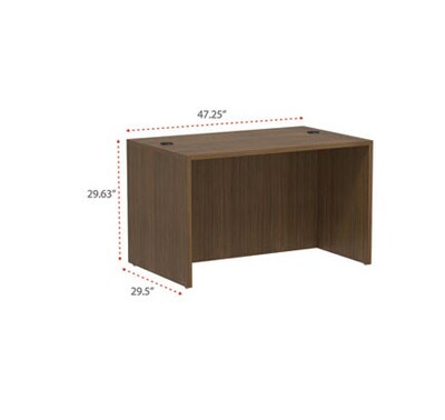 Alera Valencia Series 47" Straight Front Desk Shell, Modern Walnut (ALEVA214830WA)