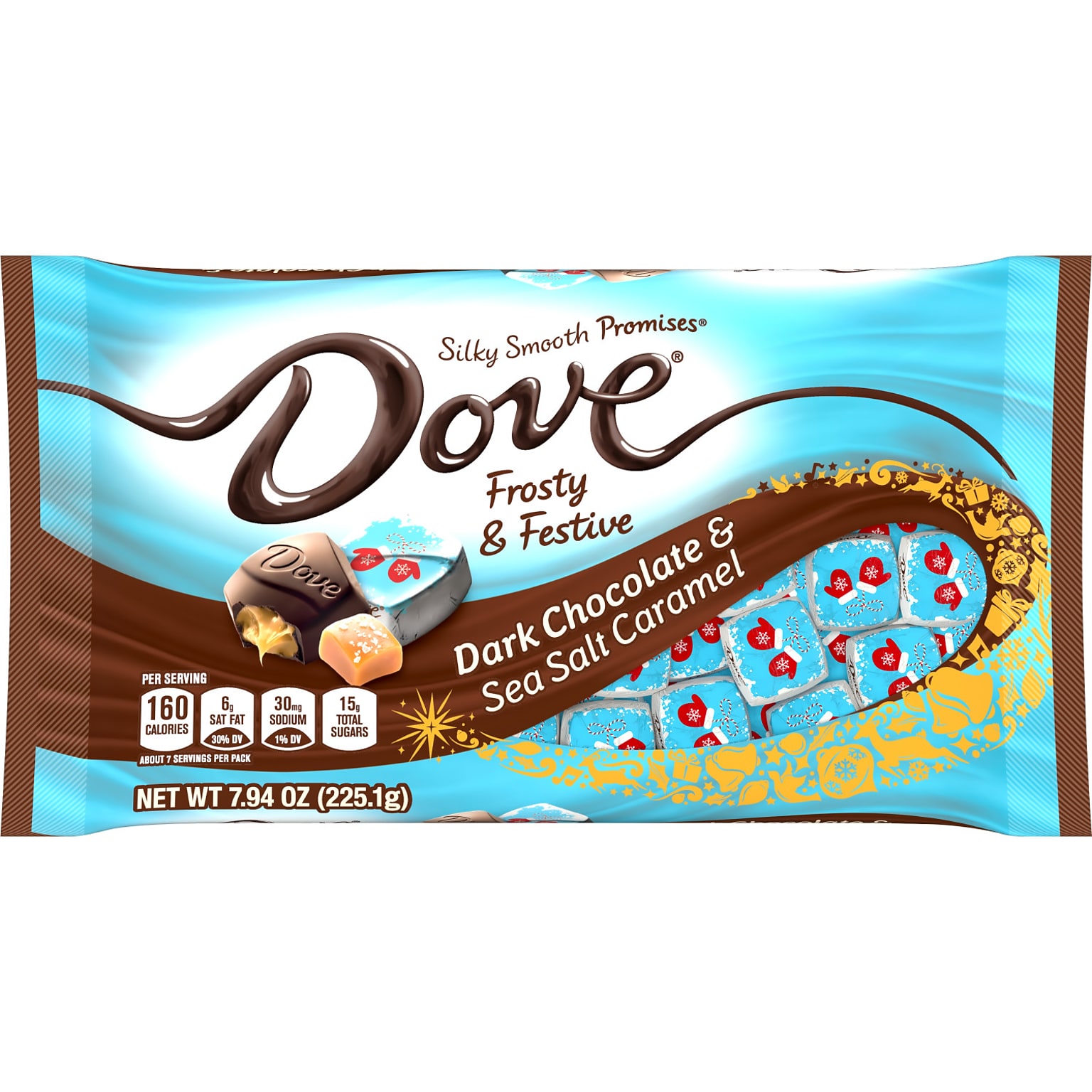 DOVE Promises Dark Chocolate & Sea Salt Caramel Christmas Candy, 7.94 oz. (MMM59122)