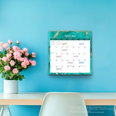 2026-2027 Plato Crackled Blush 12" x 12" Academic Monthly Wall Calendar (9798330708222)