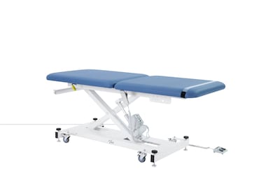 Viva Comfort XRO 2-Section Electric Height and Back Adjustable Exam Table, 600 lbs Capacity, Blue (ADI903-20-BLU-MK)