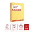 Staples® 110 lb. Cardstock Paper, 8.5 x 11, Canary, 250 Sheets/Pack (49704)