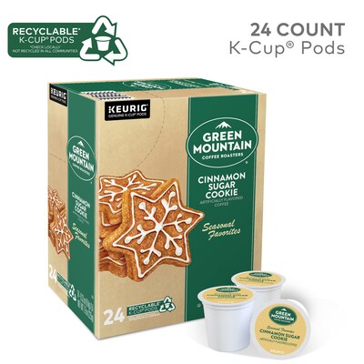 Green Mountain Cinnamon Sugar Cookie Coffee Keurig® K-Cup® Pods, Medium Roast, 24/Box (35814)