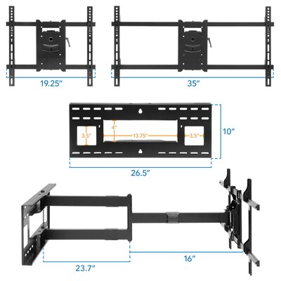 Mount-It! Extending Long Arm TV Mount for 42-70" Displays (MI-372)