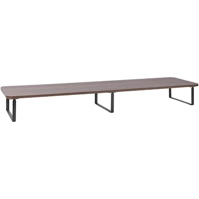 Lorell Quick Install Monitor Riser Stand, Up to 42 Monitor, Teak Brown (LLR99557)