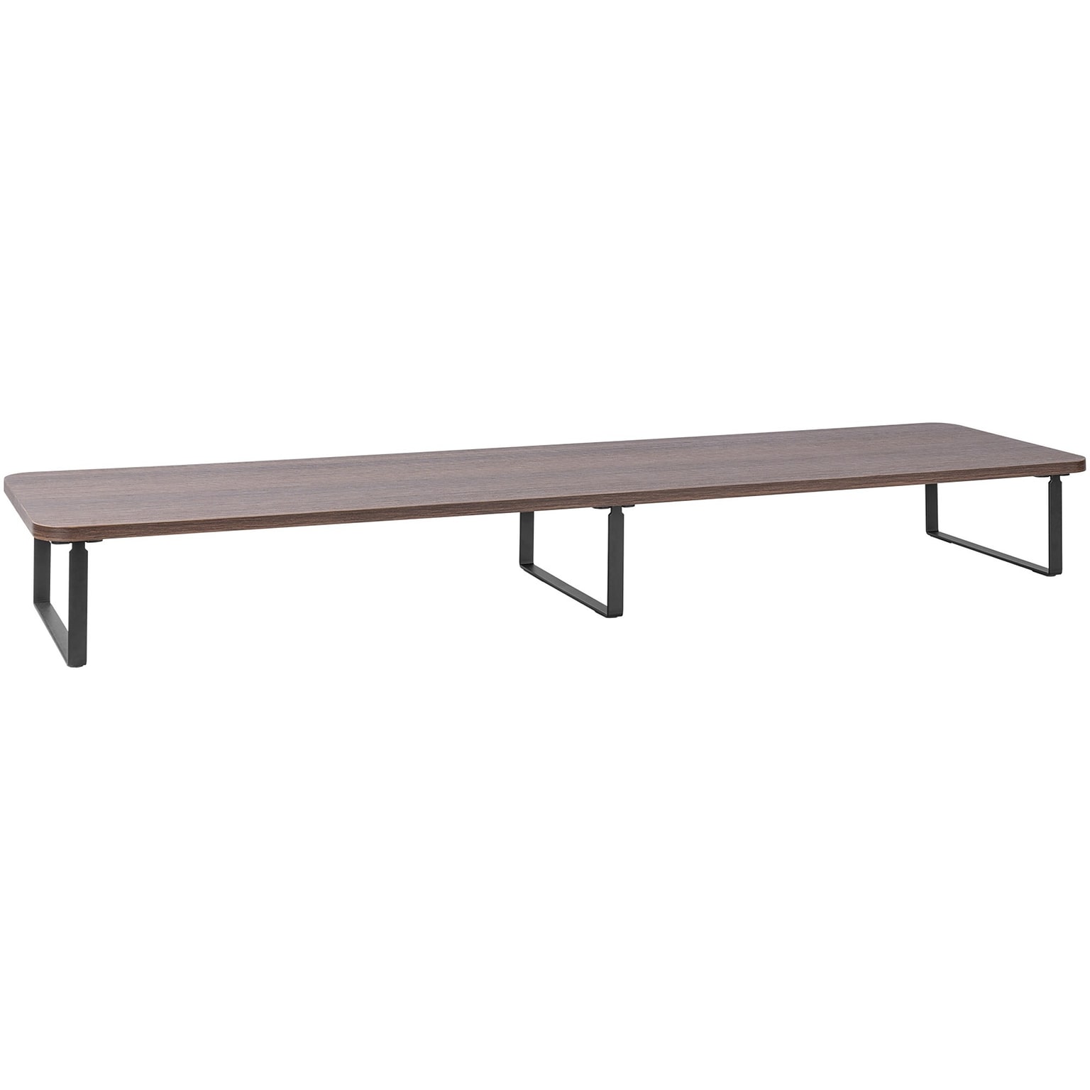 Lorell Quick Install Monitor Riser Stand, Up to 42 Monitor, Teak Brown (LLR99557)