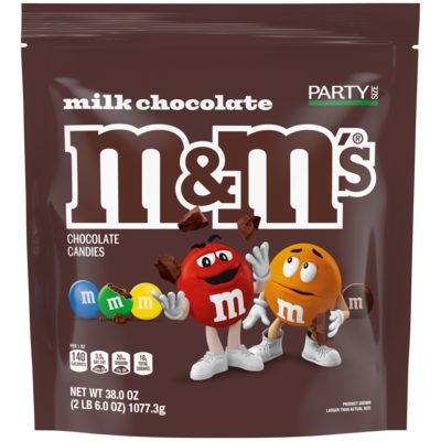 M&Ms Party Size Milk Chocolate Candy Pieces, 38 oz. (MMM55114)