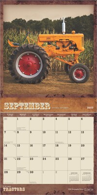 2025 BrownTrout Vintage Tractors 12" x 12" Monthly Wall Calendar (9781975477875)