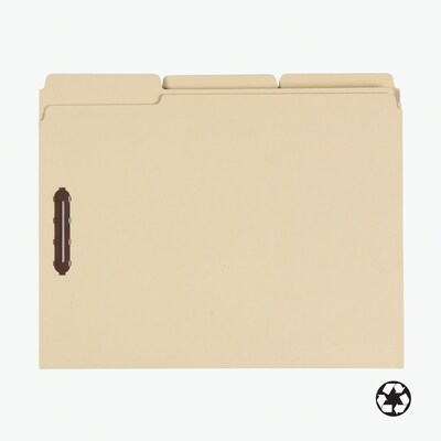Pendaflex 100% Recycled Reinforced Classification Folder, 1-Dividers, 3/4" Expansion, Letter Size, Manila, 50/Box (24537R)