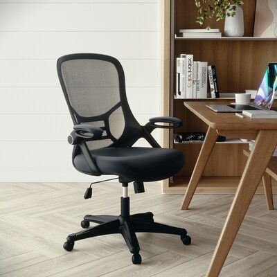 Flash Furniture Porter Ergonomic Mesh Swivel High Back Office Chair, Dark Gray/Black (HL00161BKDKGY)