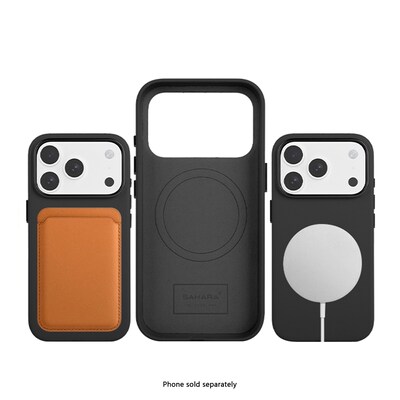 SaharaCase Indy Series MagSafe Phone Case for iPhone 17 Pro Max, Shock Absorbing, Scorpion Black (CP01013)