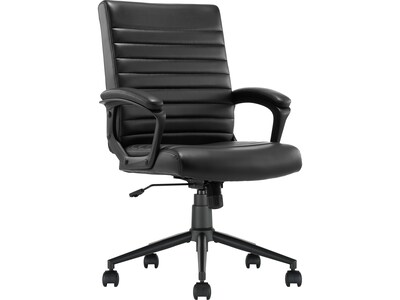 Click365 Transform 3.0 Ergonomic Bonded Leather Swivel Desk Chair, Black (CCHR10008B)