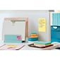 Post-it Super Sticky Notes, 4" x 6", Canary Collection, Lined, 90 Sheet/Pad, 5 Pads/Pack (6605SSCY)