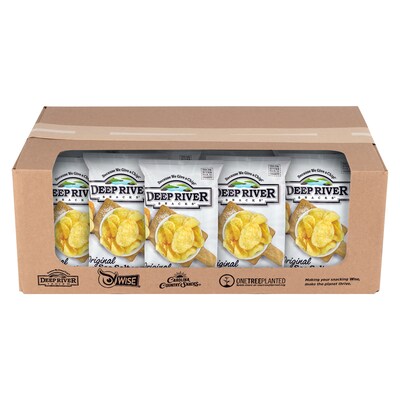 Deep River Snacks Original Sea Salt Kettle Cooked Potato Chips, 2 oz., 24/Box (220-02561)