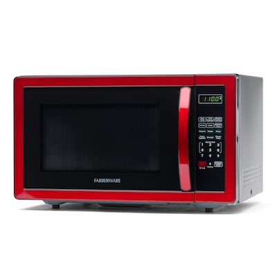 Farberware Classic 1.1 Cu. Ft. Countertop Microwave, Metallic Red (FMO11AHTBKN)