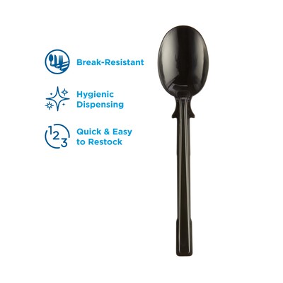 Dixie Ultra SmartStock Series-T Polypropylene Soup Spoon Set, Black, 960/Carton (DUSSPS5)