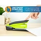 Bostitch InPower Spring-Powered Desktop Stapler, 20 Sheet Capacity, Green/Black (1123)