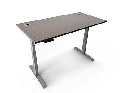 Boss Office Products 60W Electric Rectangular Adjustable Standing Desk, Driftwood (SGSD036DW)