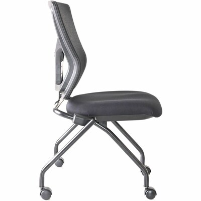 Lorell Conjure Fabric Office Nesting & Folding Chairs, Black, 2/Carton (LLR62020)