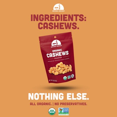 Mavuno Harvest Organic Dry Roasted Cashews, 4 oz., 6 Bags/Pack (MAHW-CASH4OZ6PK)