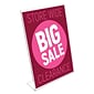 Deflecto Classic Image Slanted Sign Holder, 8.5" x 11", Clear Plastic (69701)