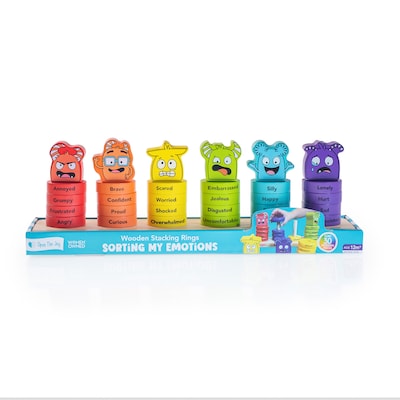 Open the Joy Emotions Stacking Rings, Assorted Colors (OTJEMORING)