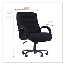 Alera® Kësson Series Big & Tall Fixed Arm Fabric Swivel Computer and Desk Chair, Black (12010-00)