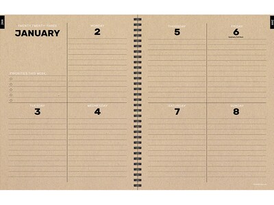 2023 TF Publishing Two-Tone Teal 9" x 11" Weekly & Monthly Planner, Blue (LWM-23-9704)