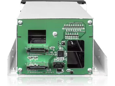 Icy Dock FatCage 2.5"/3.5" SATA Hard Drive Enclosure, SSD/HDD, Black/Silver (MB901SPR-B R1)