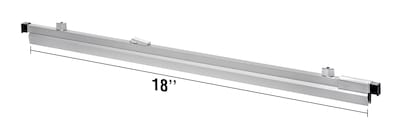 AdirOffice Hanging Clamp Document Holder, 18", Horizontal, Silver Aluminum, 12/Pack (ADI6016--2)