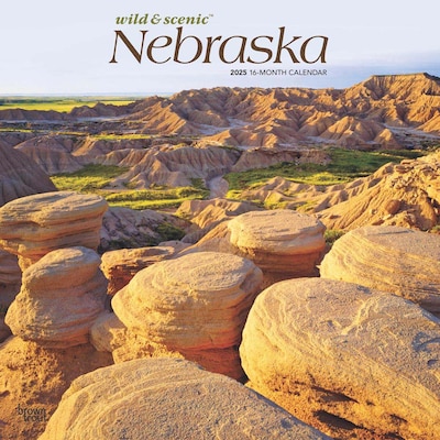 2025 BrownTrout Nebraska Wild & Scenic 12 x 12 Monthly Wall Calendar (9781975475352)