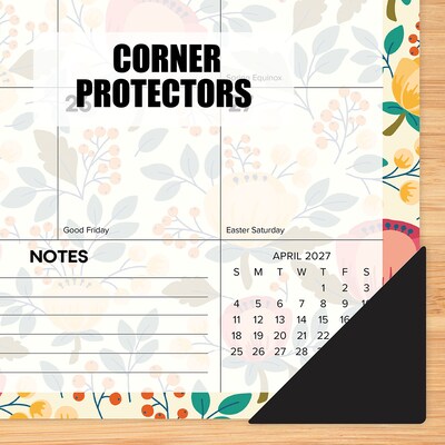 2027 Willow Creek Spring Floral 22" x 17" Monthly Desk Pad Calendar, Assorted Colors (66621)