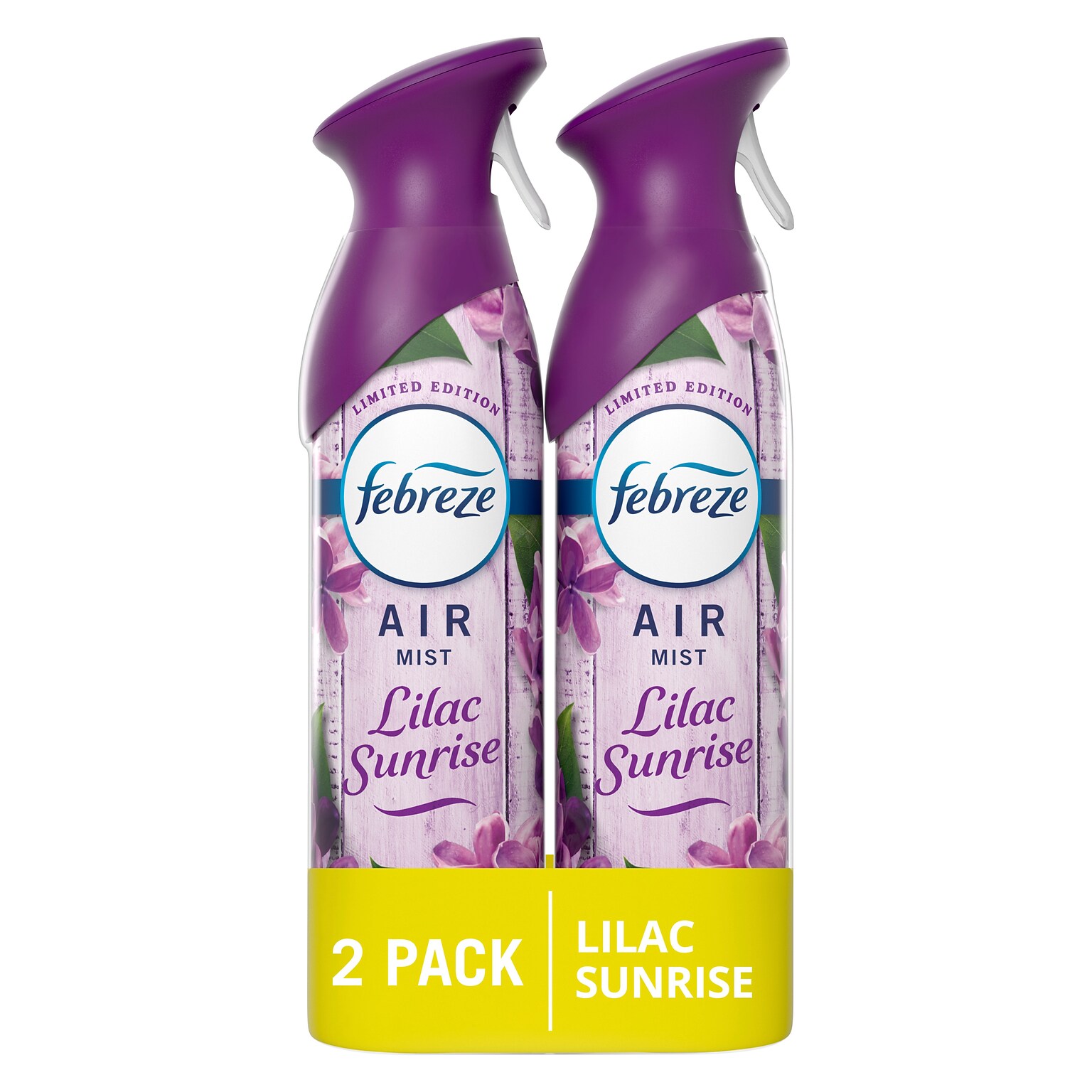 Febreze Air Mist Air Freshener Spray, Lilac Sunrise Scent, 8.1 oz., 2/Pack (13749)