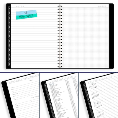 2026-2027 AT-A-GLANCE Contemporary 8.25" x 11" Academic Weekly & Monthly Planner, Faux Leather Cover, Black (70-957X-05-27)