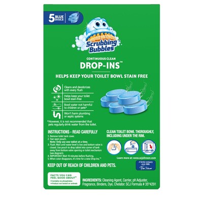 Scrubbing Bubbles Drop-Ins Toilet Cleaning Tablets, 5/Pack (307946)